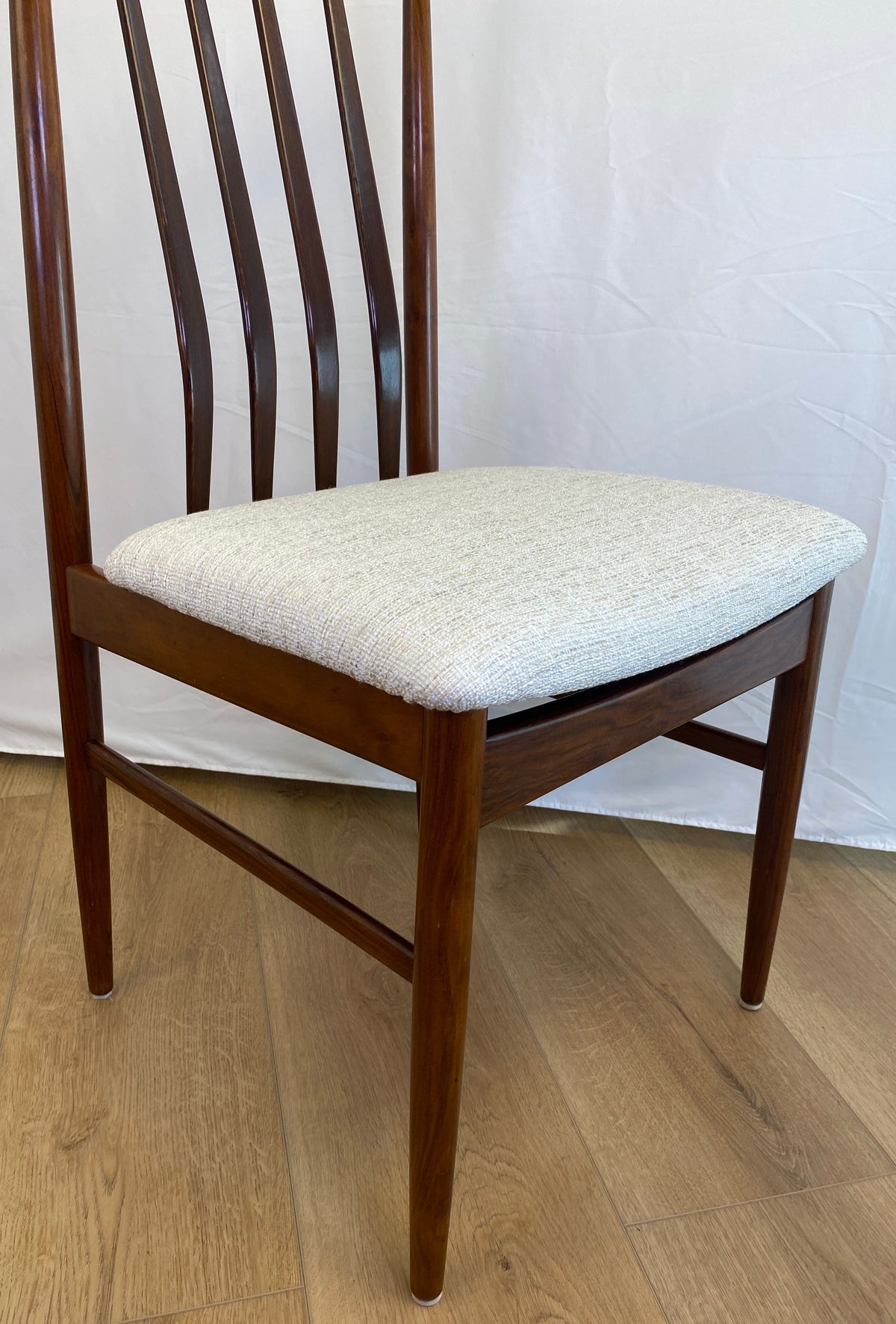 Pair of Mid-Century Modern "Eva" Dining Chairs by Niels Koefoed — detail 14