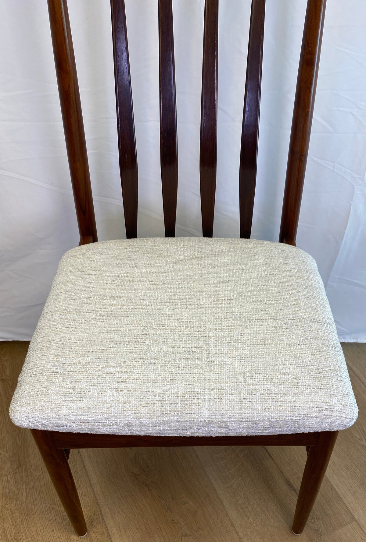 Pair of Mid-Century Modern "Eva" Dining Chairs by Niels Koefoed — detail 10