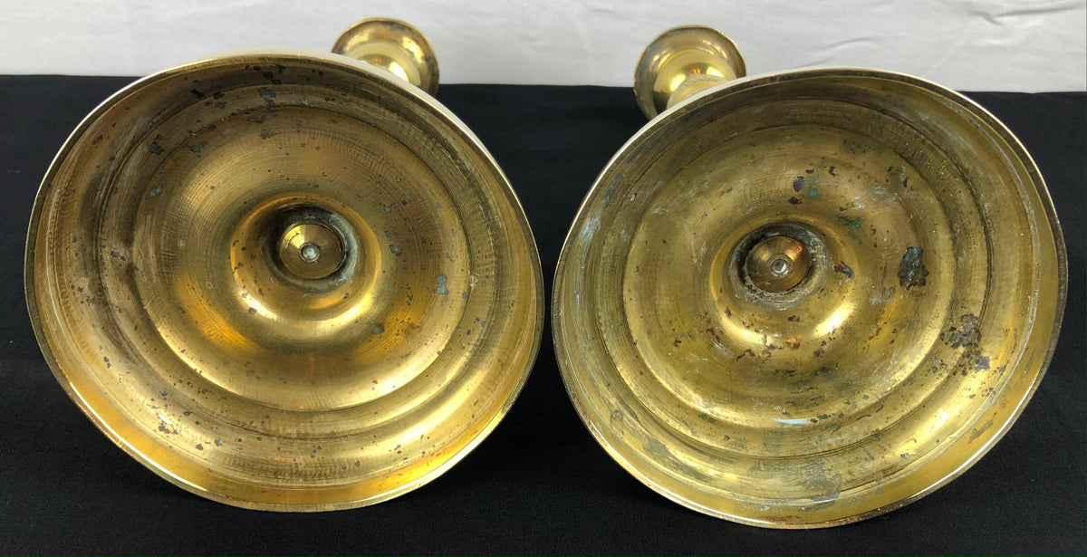 Fine Pair of Early 19th Century Empire Gilt Bronze Candlesticks — detail 7