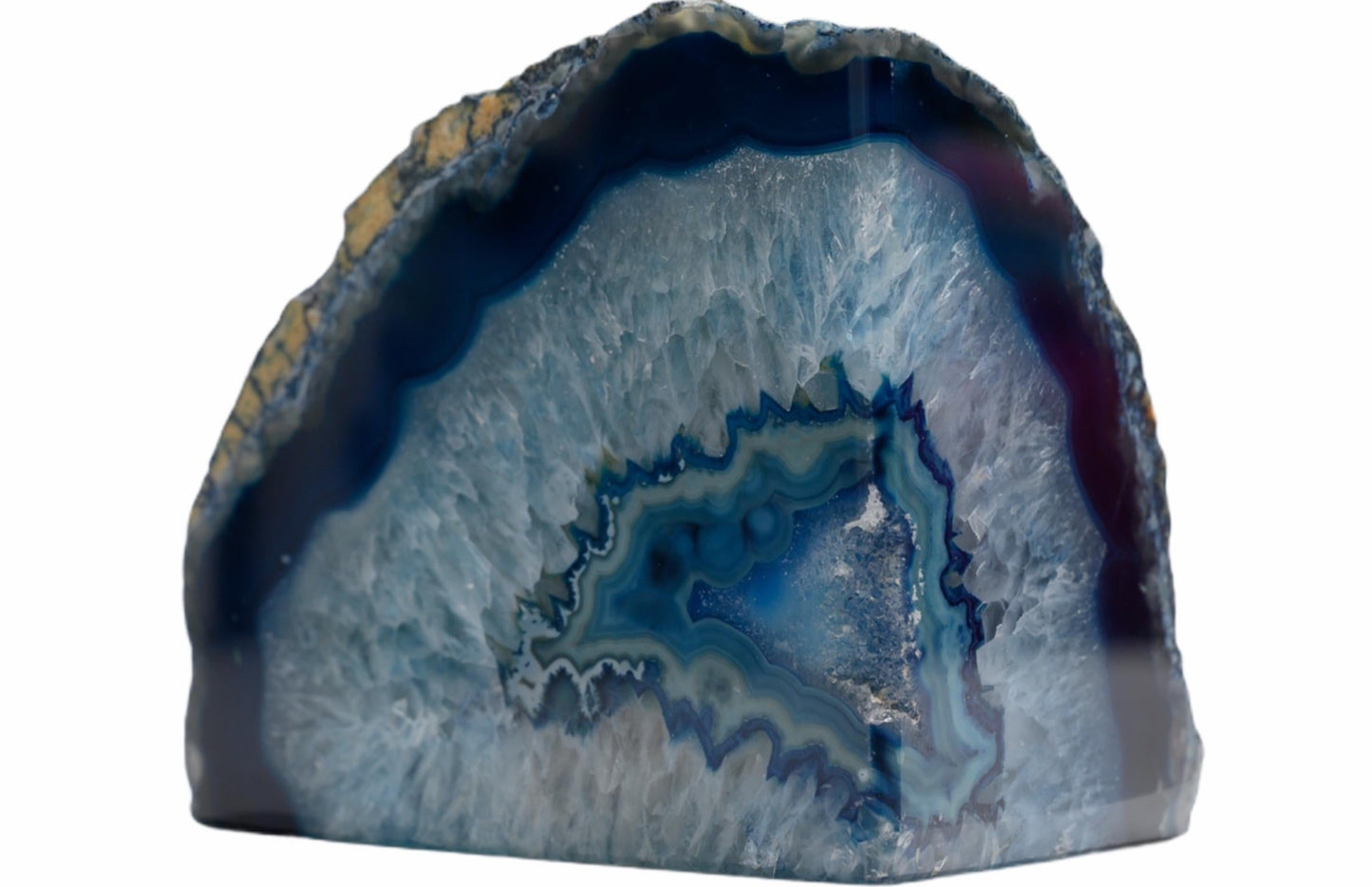 Pair of Blue Geode Bookends — detail 3