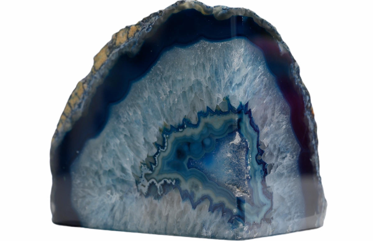 Pair of Blue Geode Bookends — detail 3