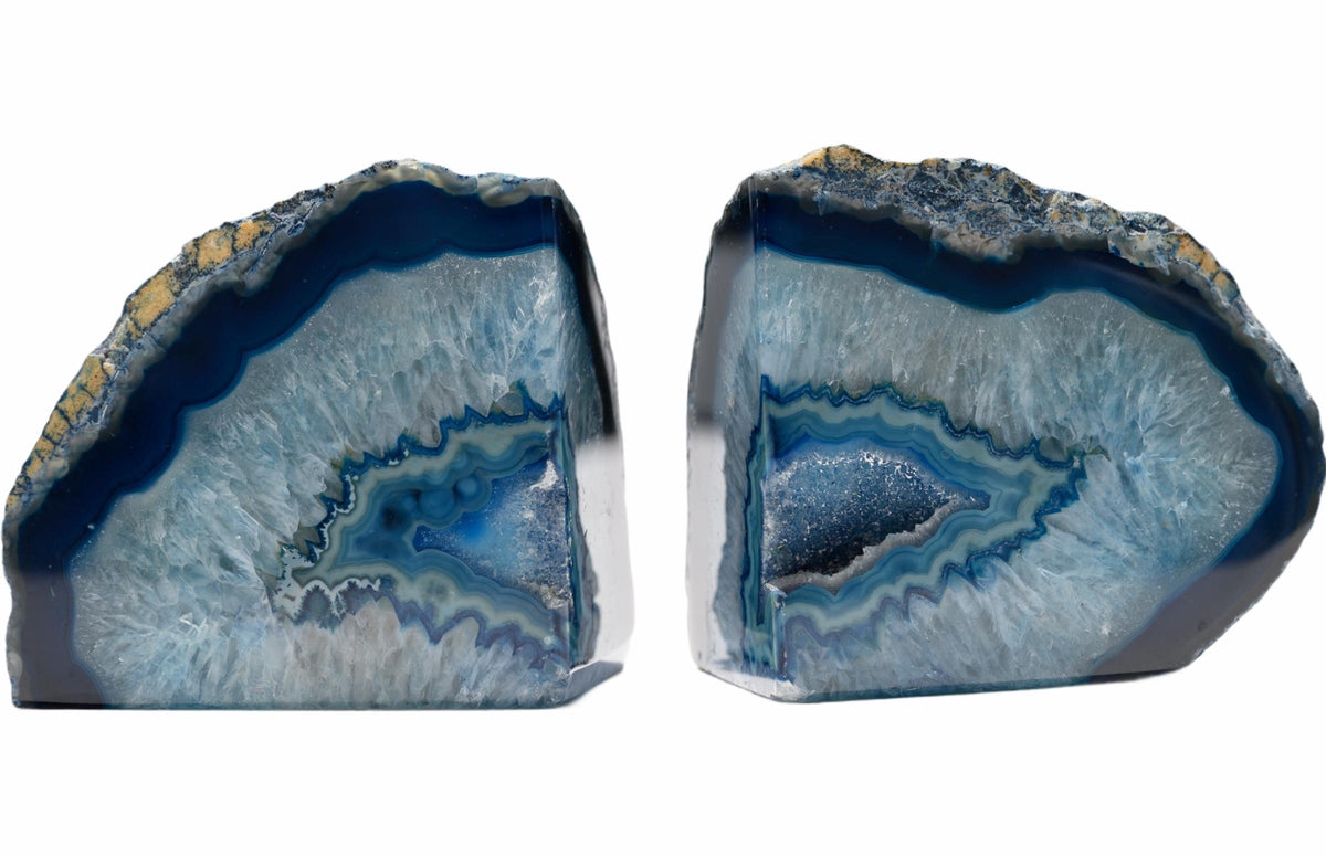 Pair of Blue Geode Bookends — detail 6