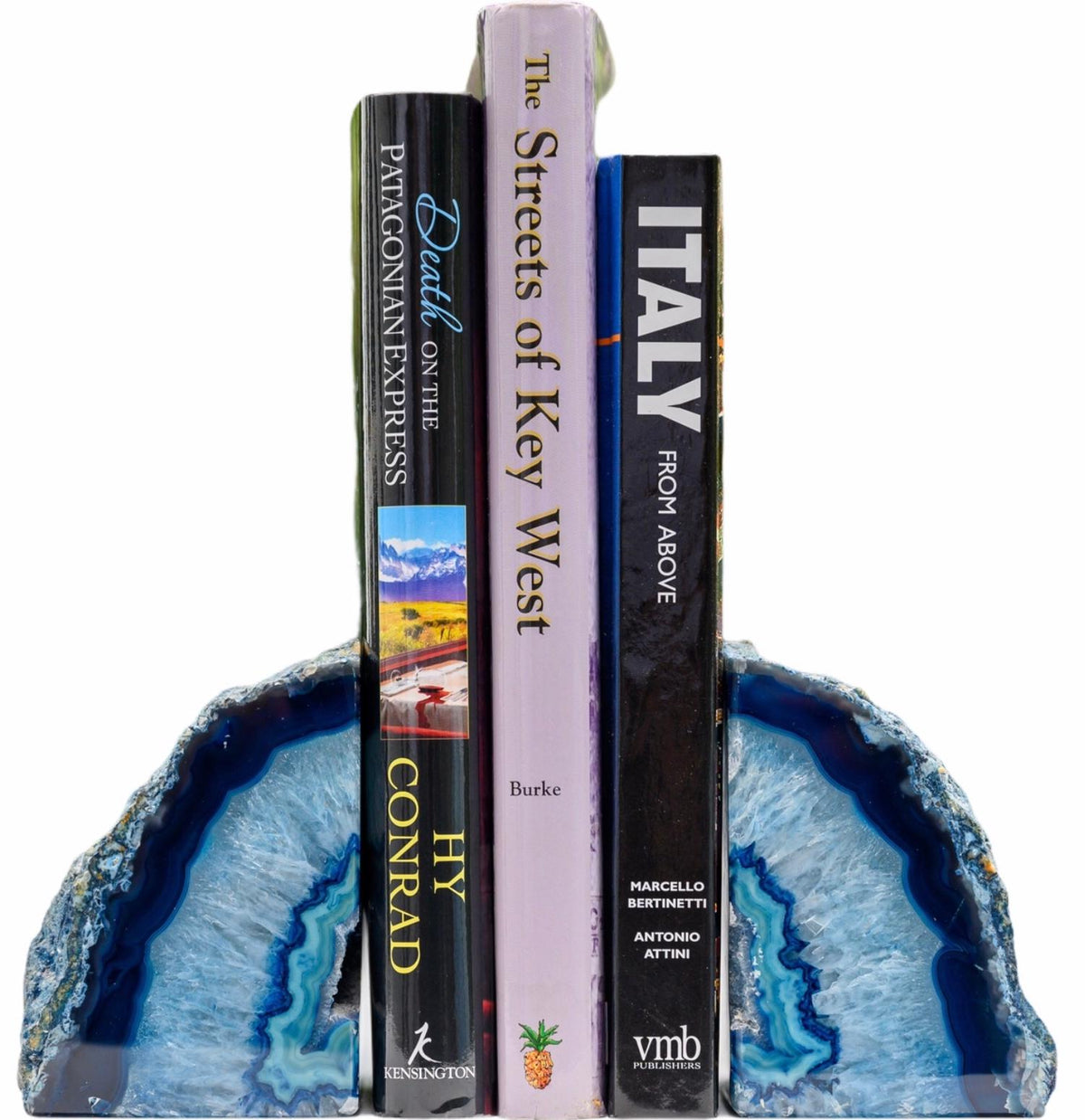 Pair of Blue Geode Bookends — detail 7