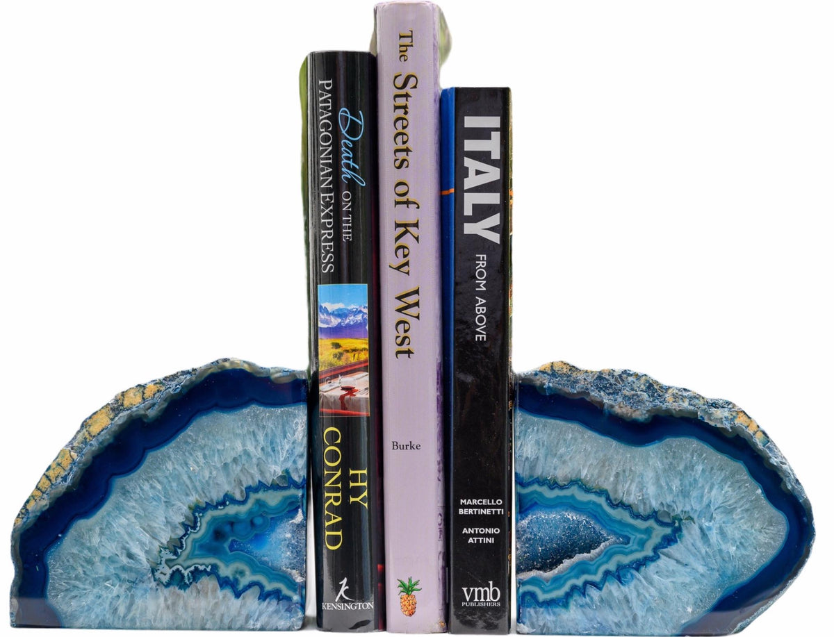 Pair of Blue Geode Bookends — detail 4