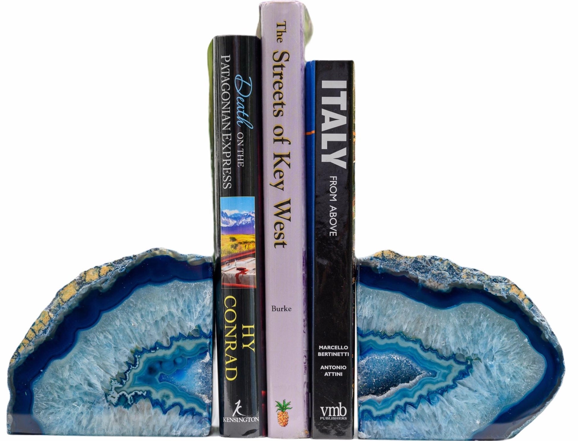 Pair of Blue Geode Bookends — detail 4