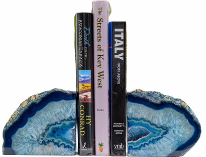 Pair of Blue Geode Bookends — detail 4