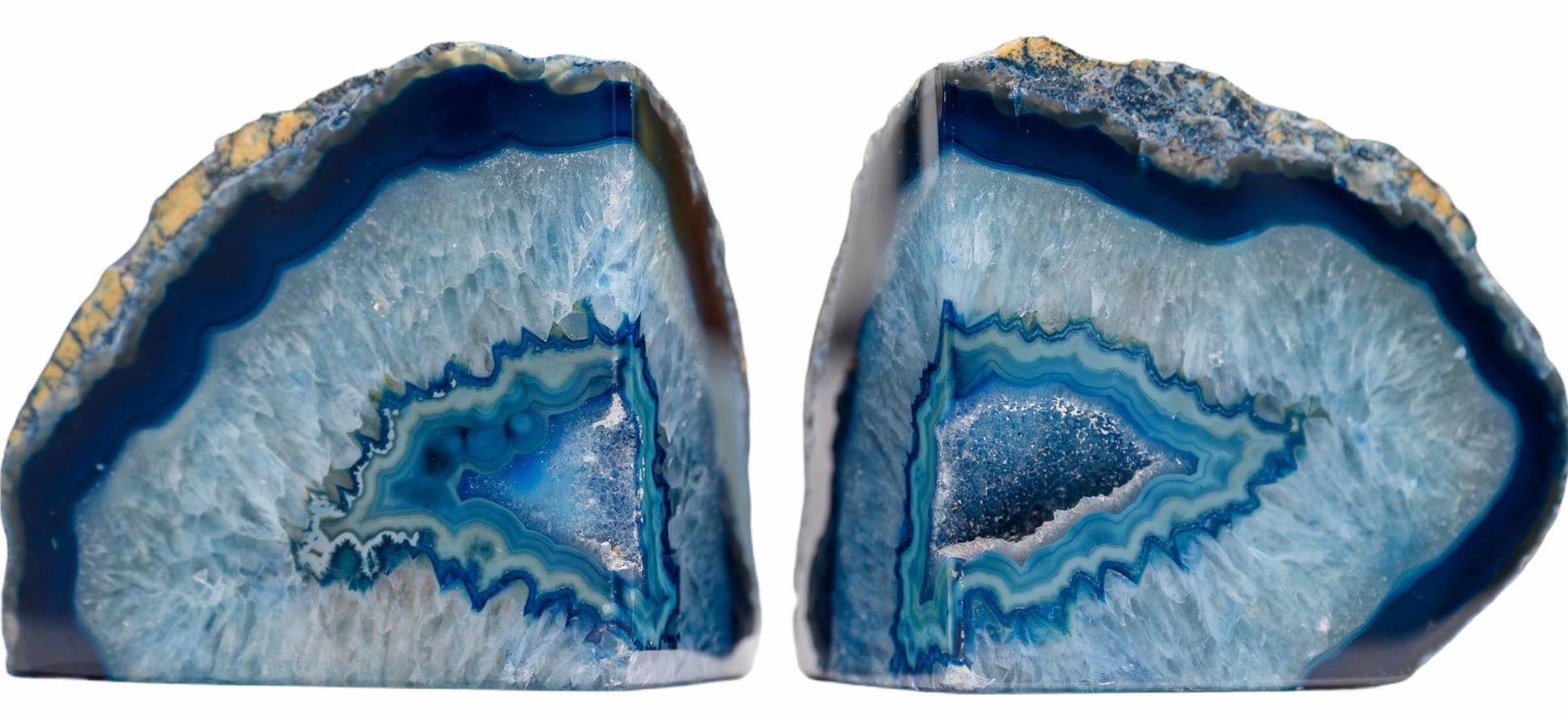 Pair of Blue Geode Bookends — detail 8