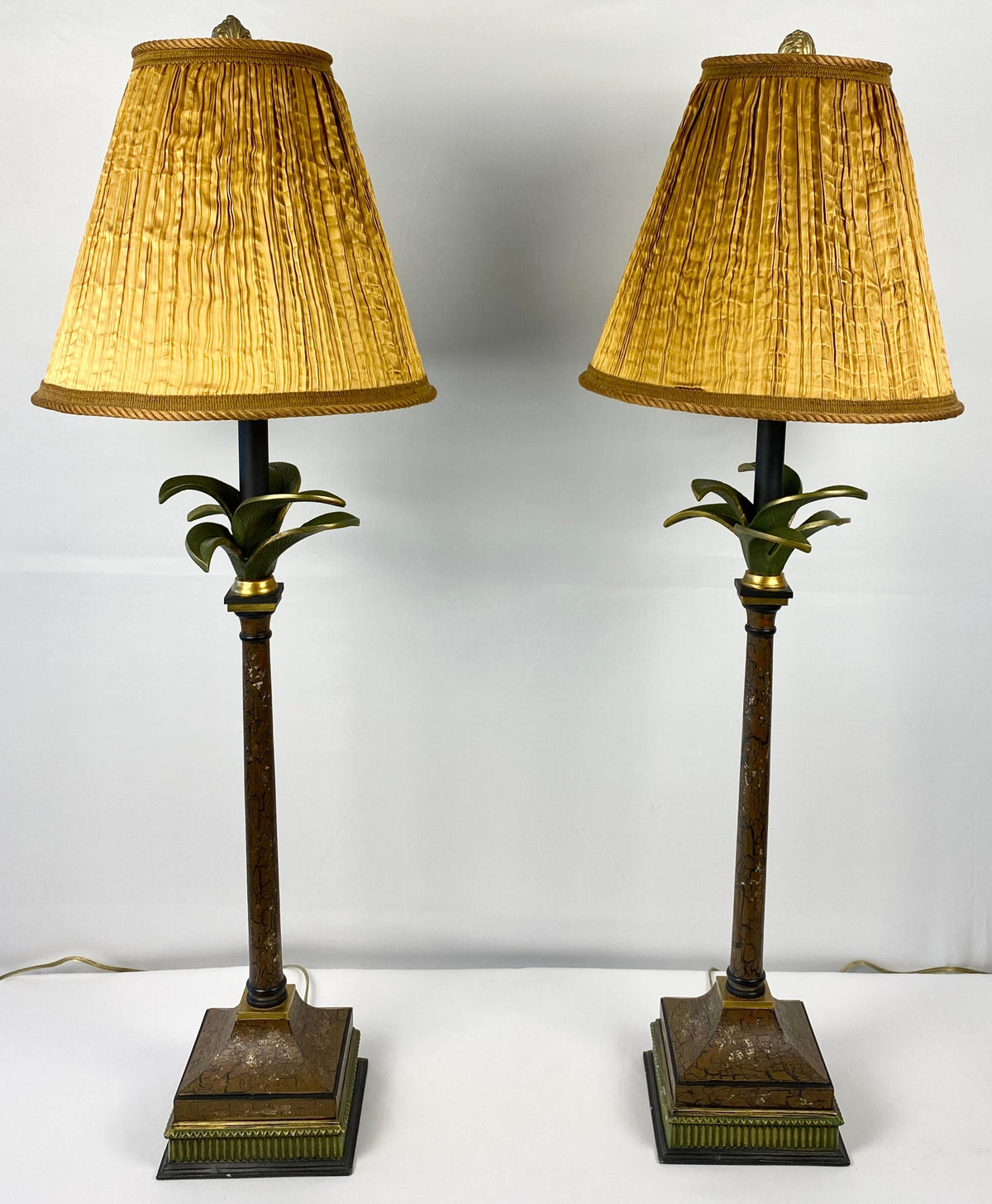 Pair of Mid-20th Century Palm Tree Table Lamps — detail 2