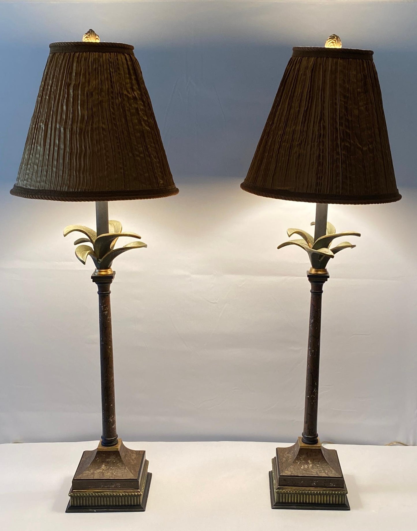 Pair of Mid-20th Century Palm Tree Table Lamps — detail 3