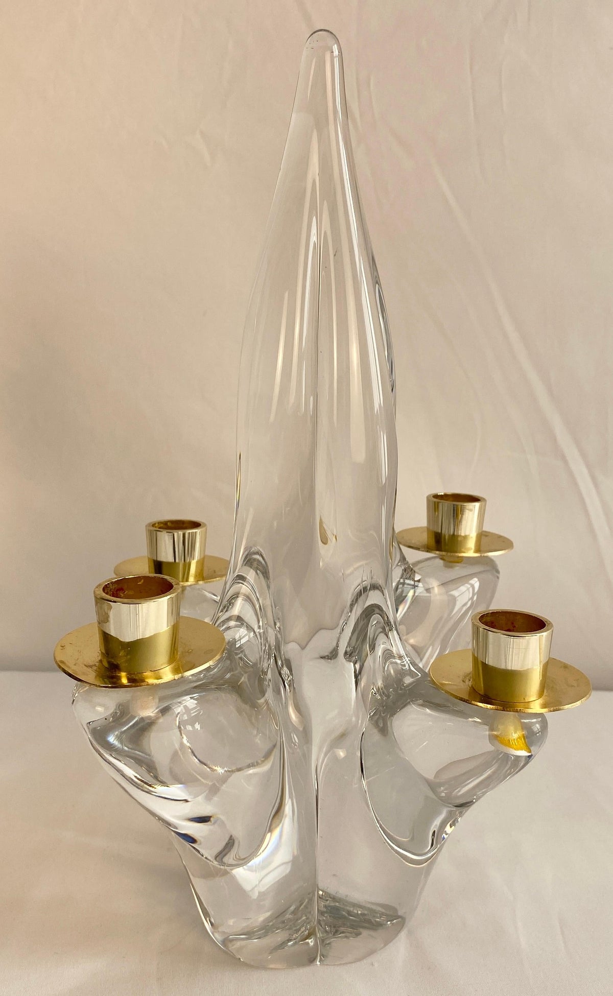 Pair of Mid-Century Modern Candlesticks by Schneider France — detail 2