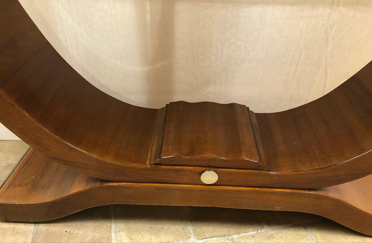 Two French Art Deco Console Tables Nickeled Trim attrib. Alfred Porteneuve — detail 5