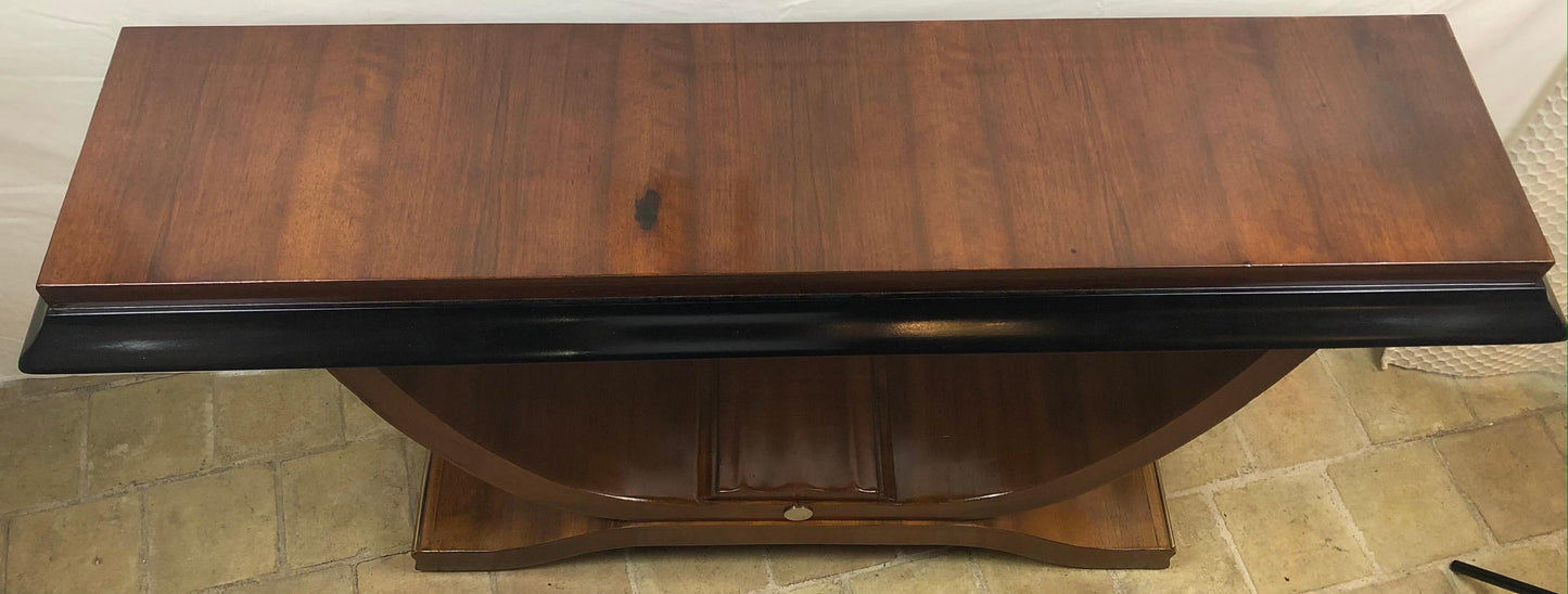 Two French Art Deco Console Tables Nickeled Trim attrib. Alfred Porteneuve — detail 6