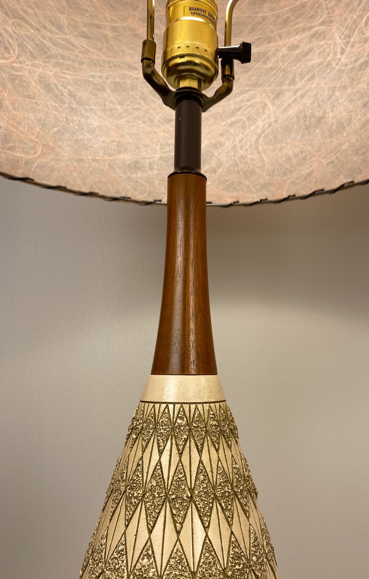 Pair of Beige Mid-Century Table Lamps by Quartite Creative Corp. — detail 10
