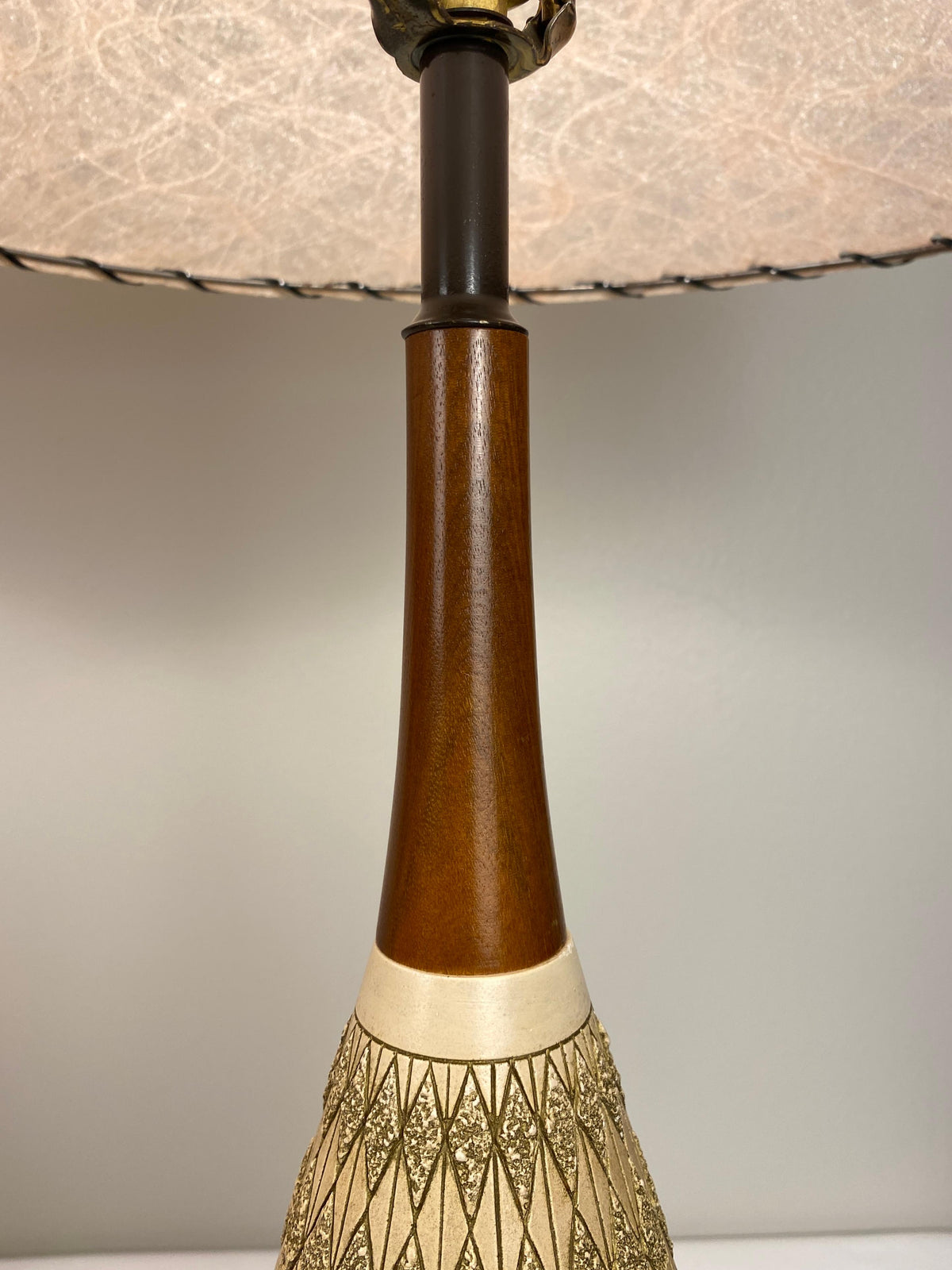Pair of Beige Mid-Century Table Lamps by Quartite Creative Corp. — detail 8
