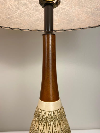 Pair of Beige Mid-Century Table Lamps by Quartite Creative Corp. — detail 8