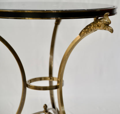 Pair of End Tables by Alberto Orlandi, Pair of Gueridon Tables with Marble Tops — detail 3
