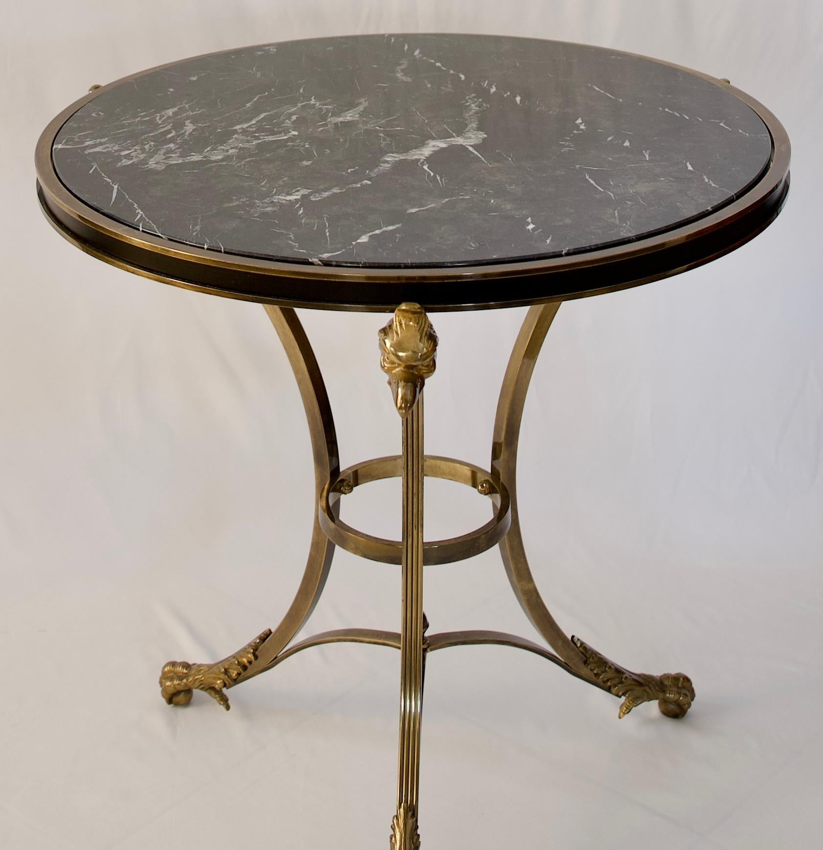 Pair of End Tables by Alberto Orlandi, Pair of Gueridon Tables with Marble Tops — detail 5