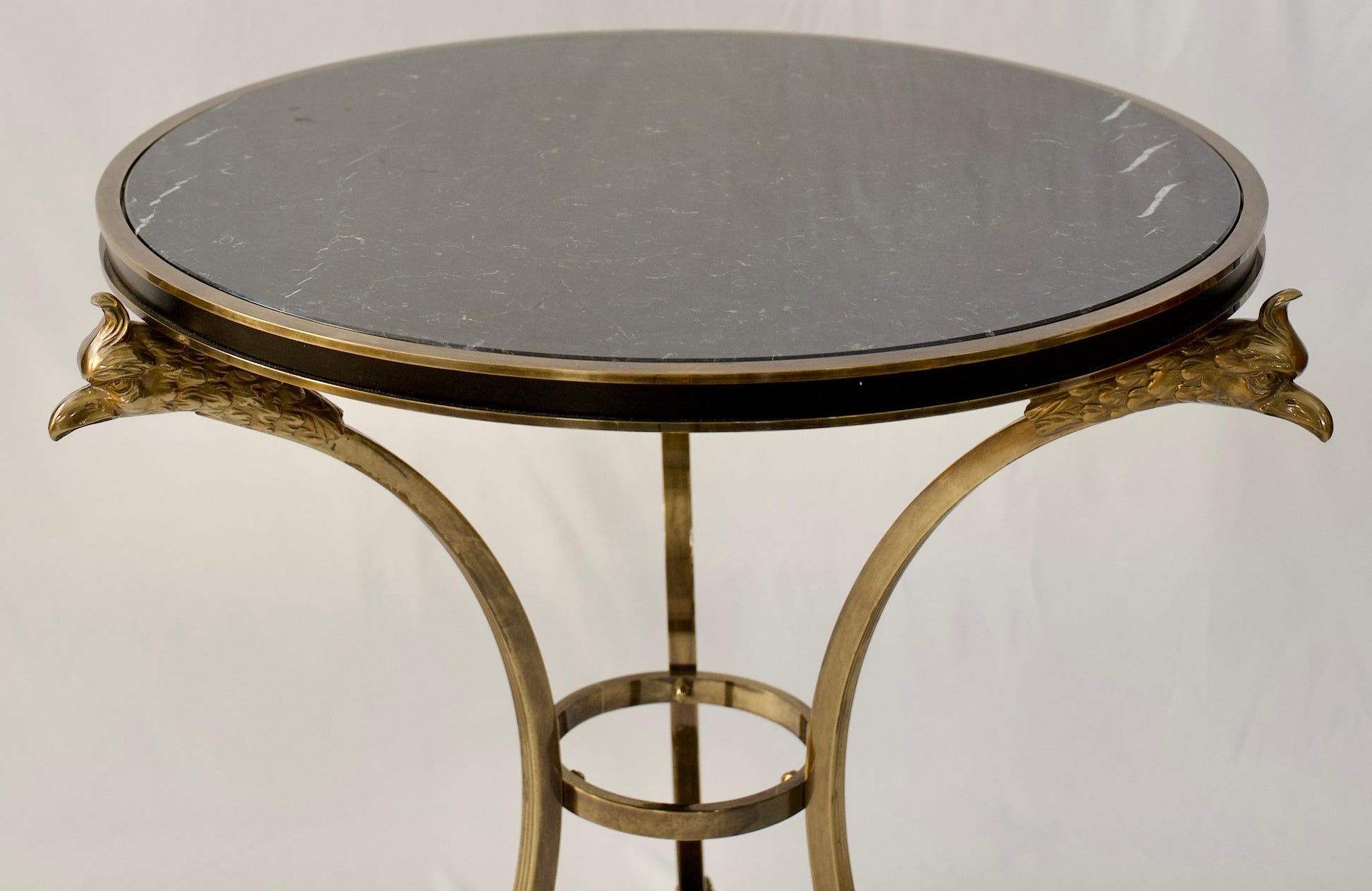 Pair of End Tables by Alberto Orlandi, Pair of Gueridon Tables with Marble Tops — detail 6
