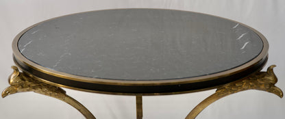 Pair of End Tables by Alberto Orlandi, Pair of Gueridon Tables with Marble Tops — detail 7