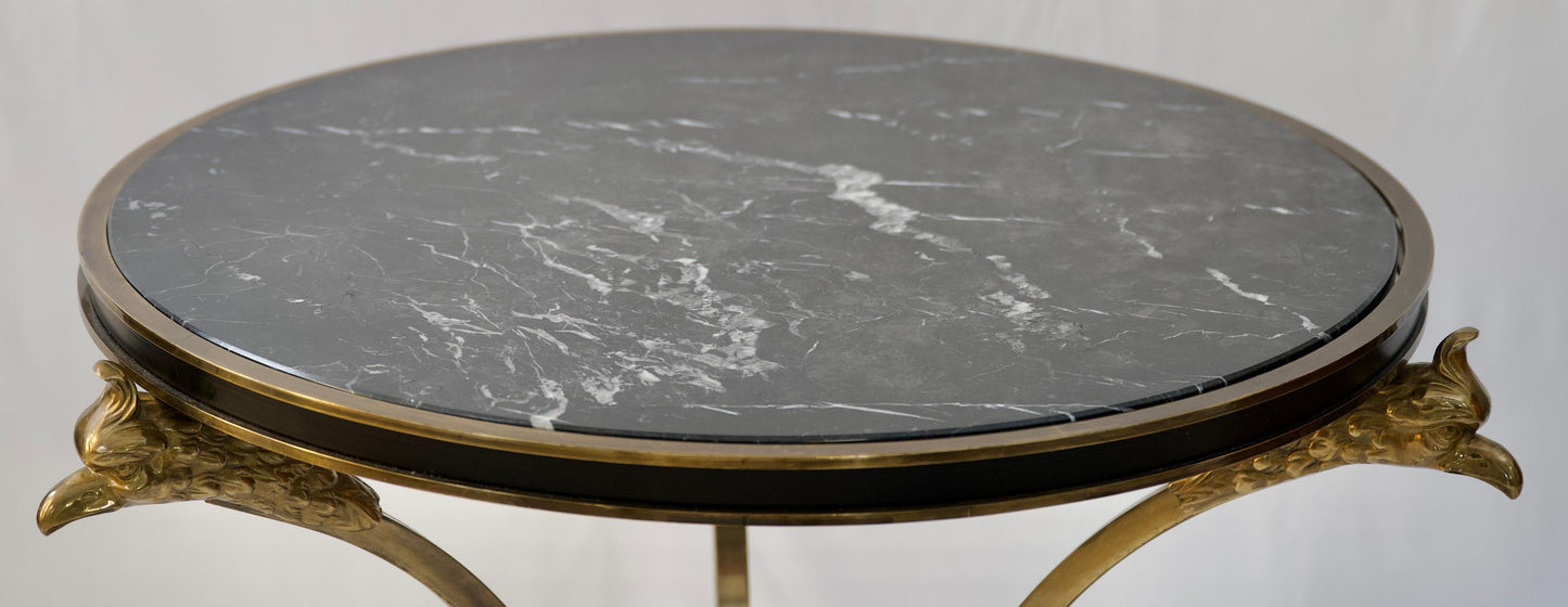 Pair of End Tables by Alberto Orlandi, Pair of Gueridon Tables with Marble Tops — detail 8