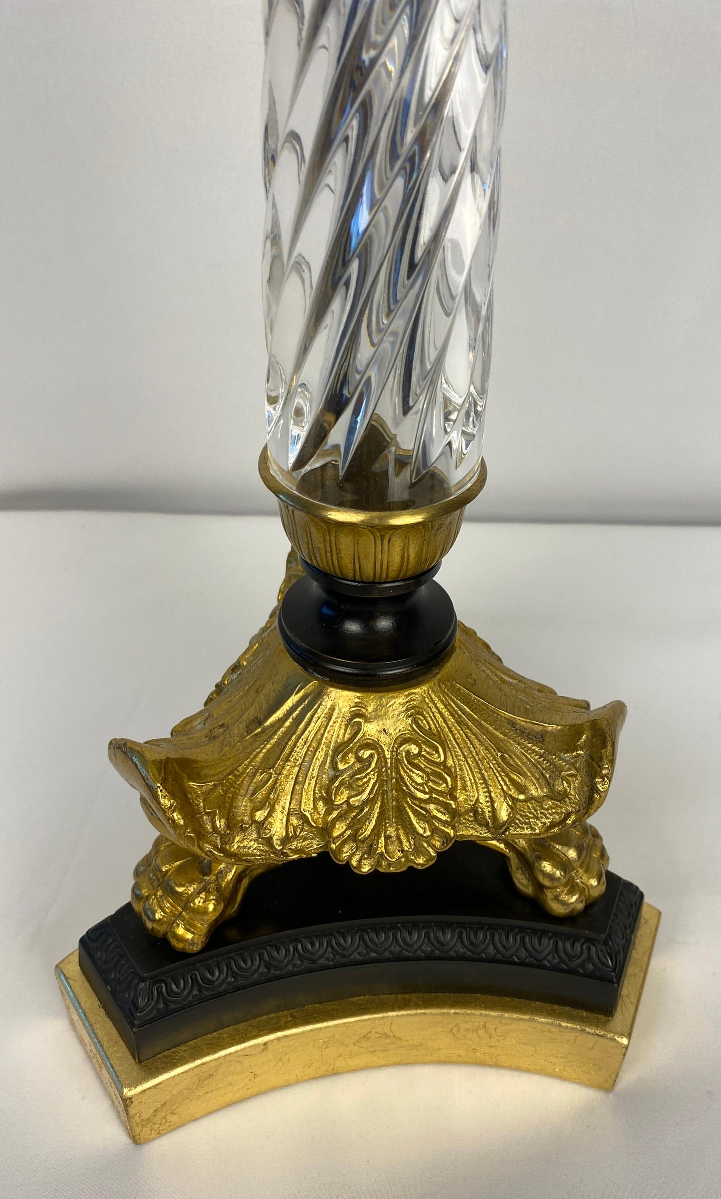 Pair of French Crystal Lamps with Bronze Mounts — detail 18