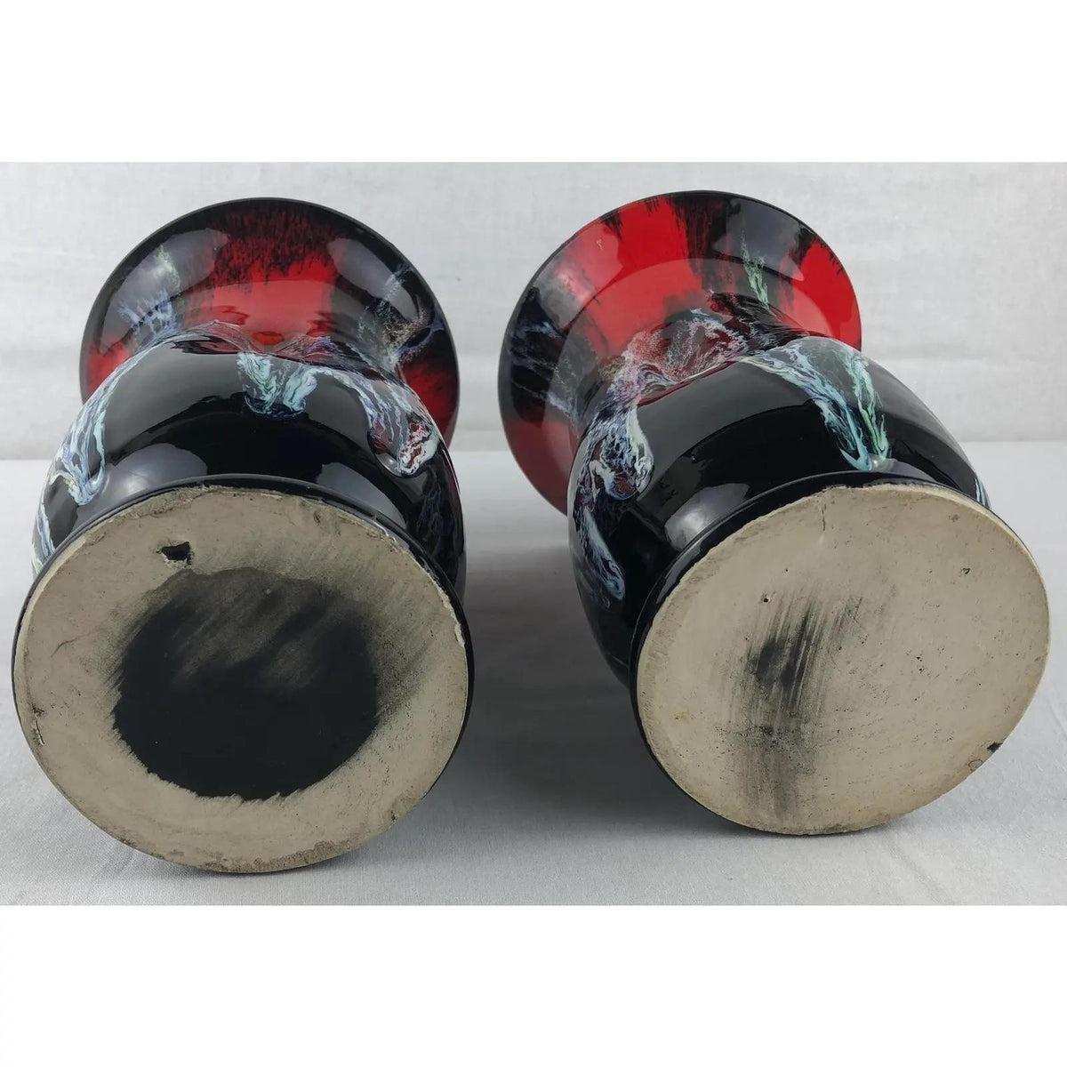 Vallauris Pair of French Mid-Century Ceramic Vases, Manner of Charles Cart — detail 5