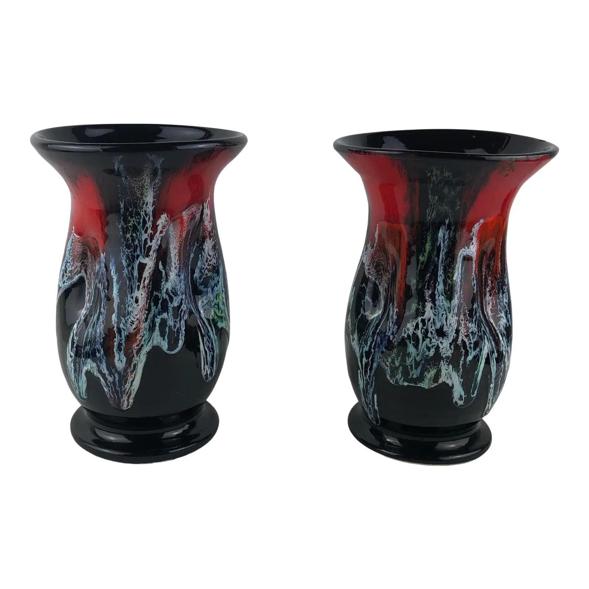 Vallauris Pair of French Mid-Century Ceramic Vases, Manner of Charles Cart — detail 6