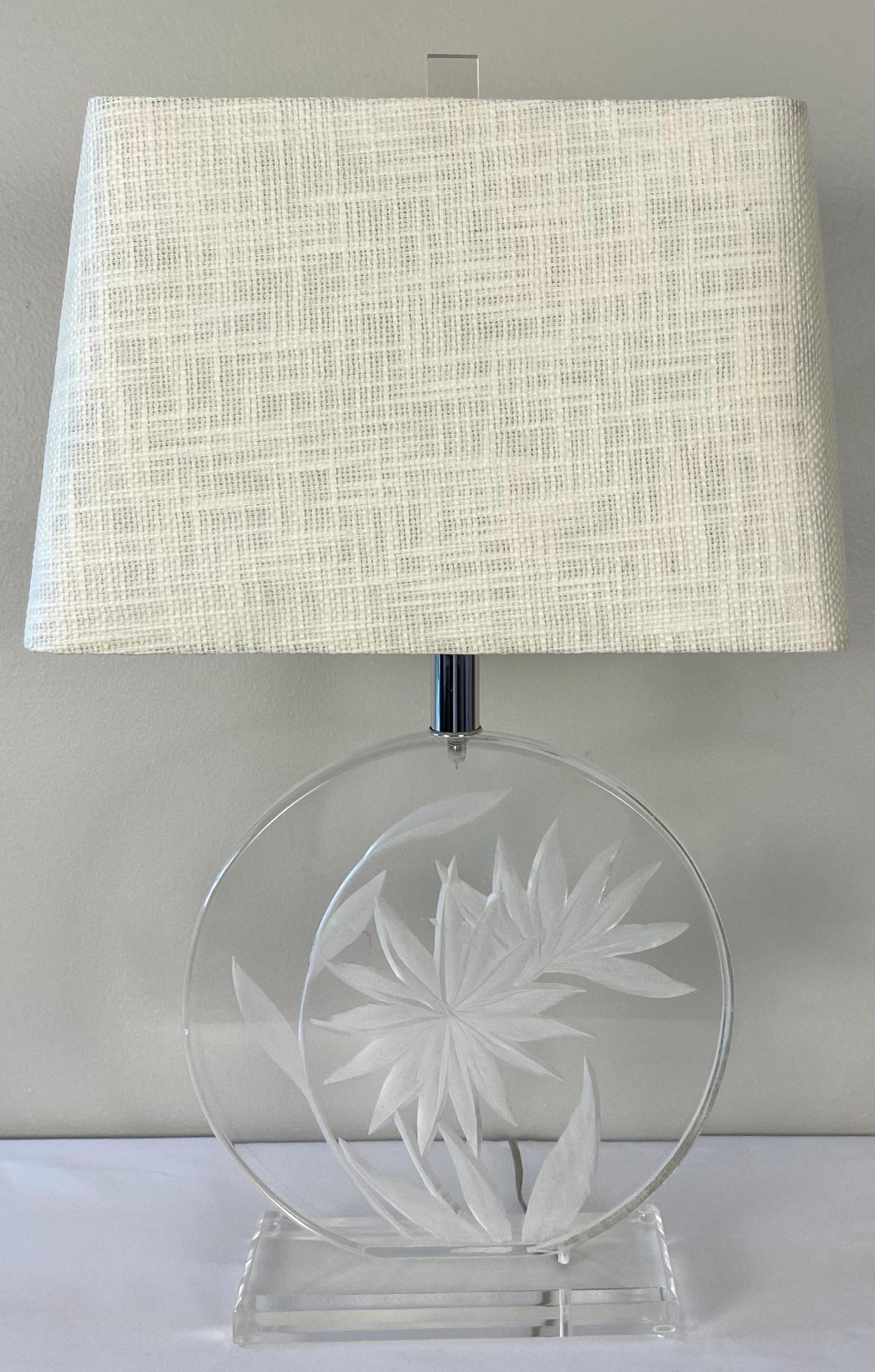 Pair of Mid-Century Modern Lucite Table Lamps in the Manner of Karl Springer — detail 5