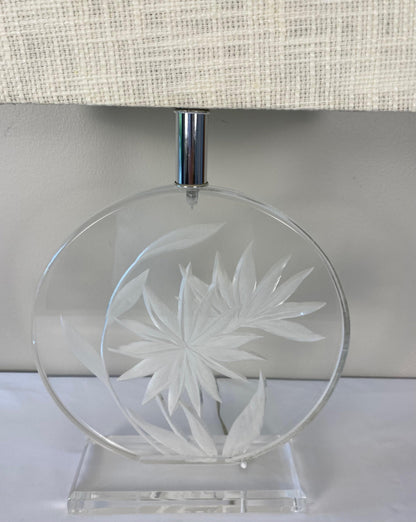 Pair of Mid-Century Modern Lucite Table Lamps in the Manner of Karl Springer — detail 6