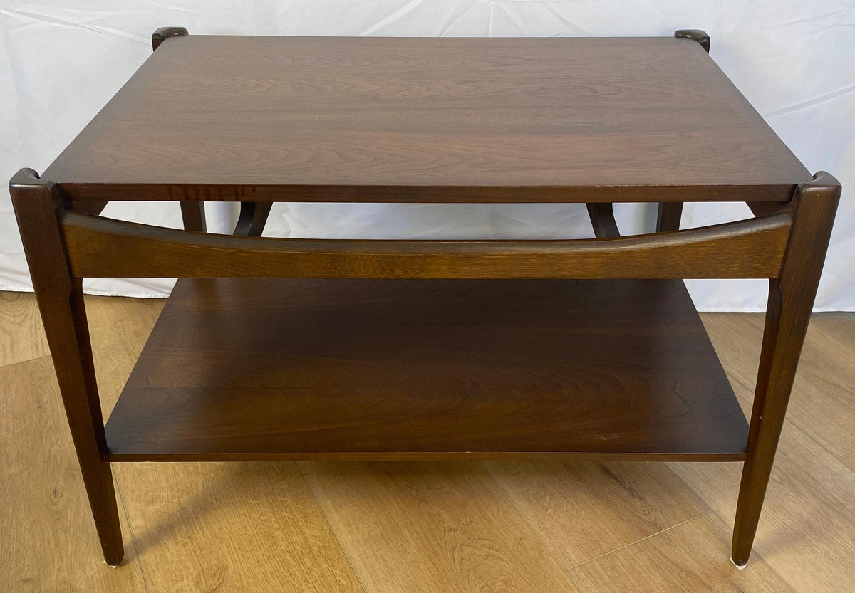 Pair of Mid-Century Modern End Tables with Bottom Shelf — detail 4