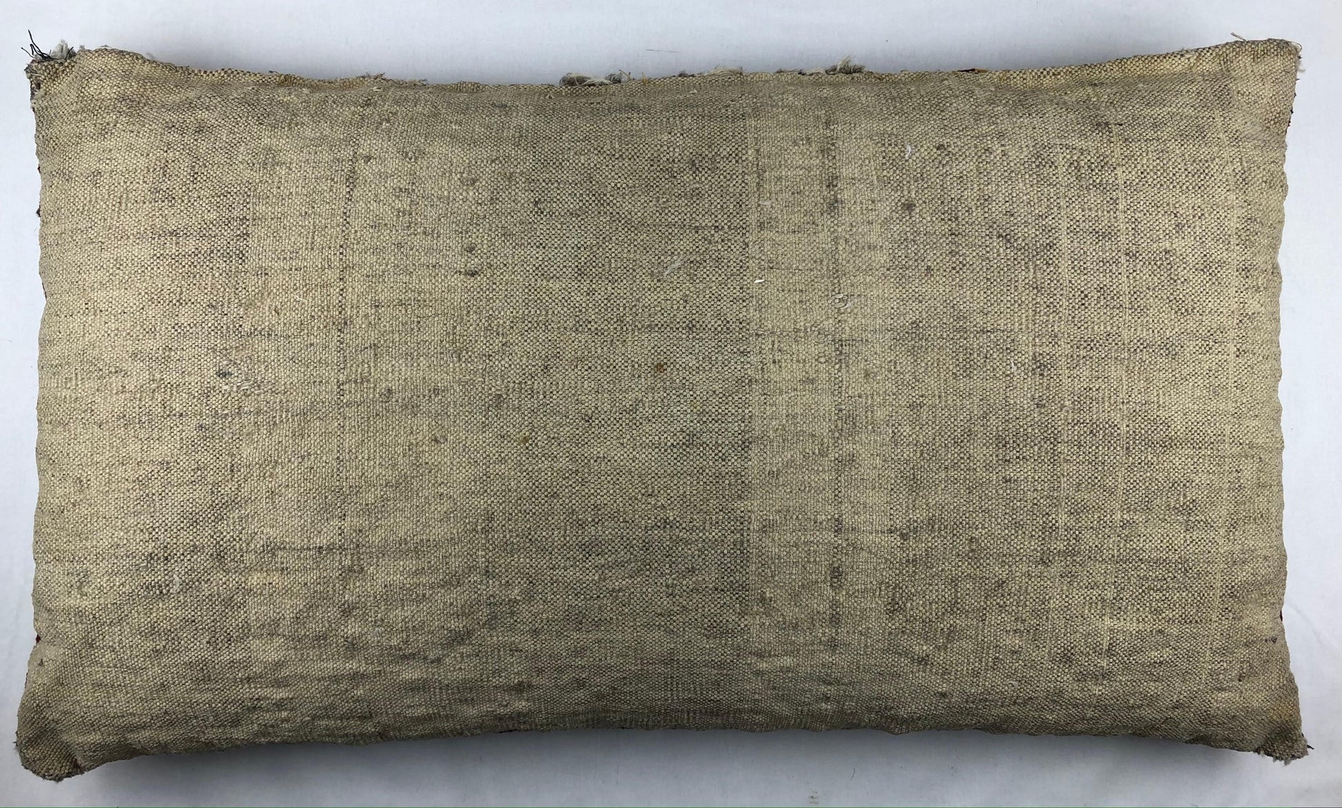 Pair of Antique Pillows Made From Vintage Rug Fragment — detail 9