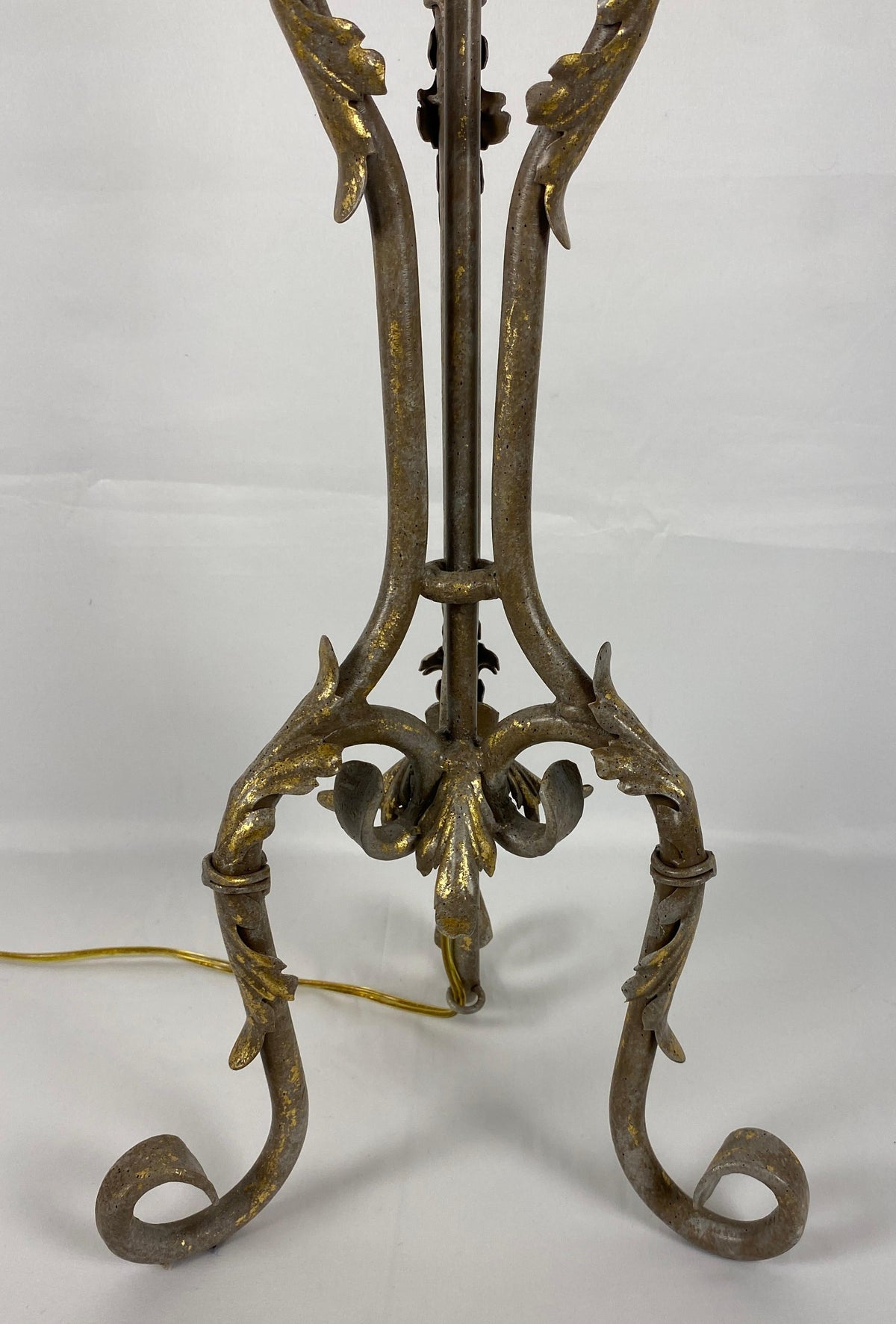 Pair of French Forged Iron Table Lamps — detail 3