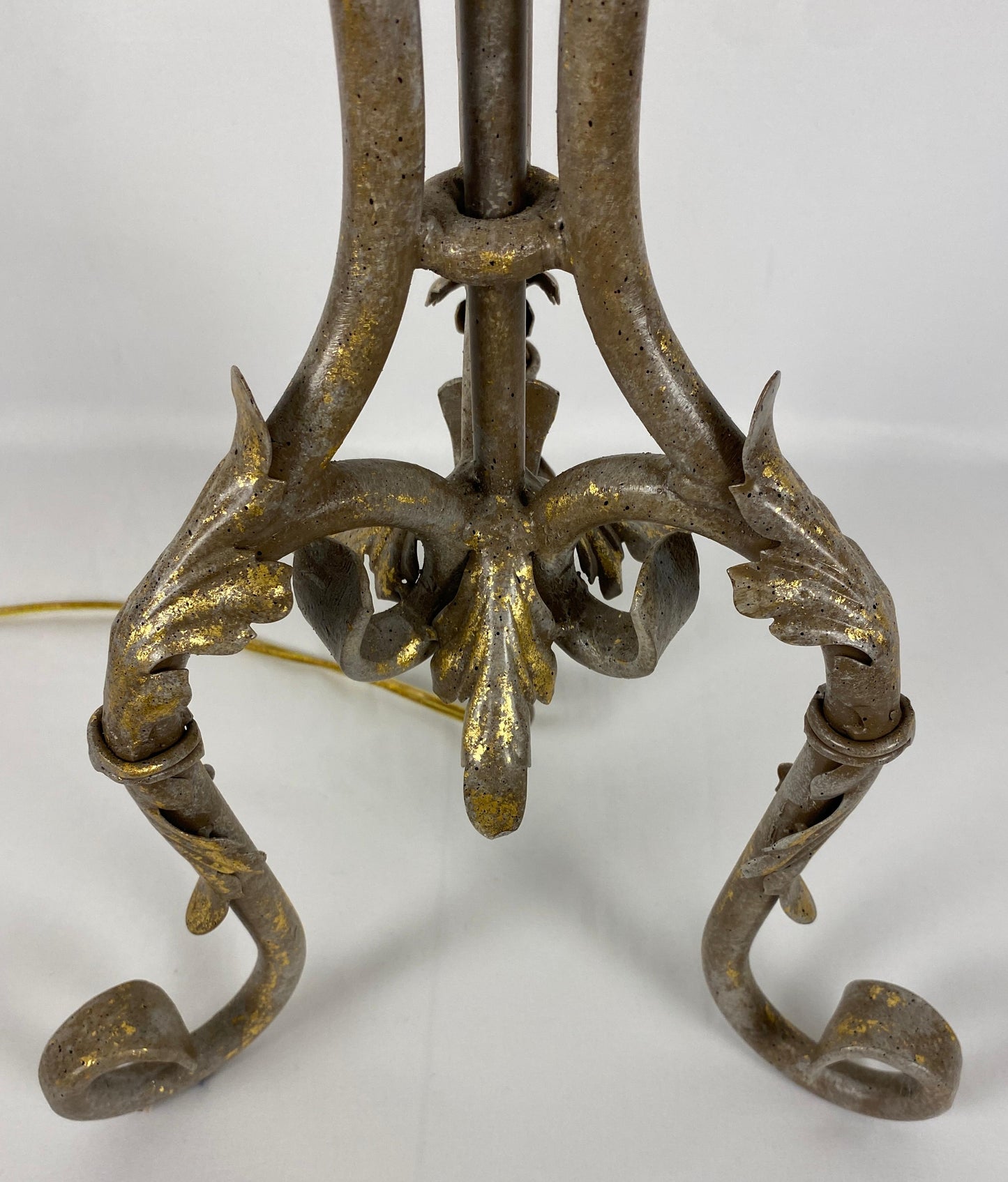Pair of French Forged Iron Table Lamps — detail 5