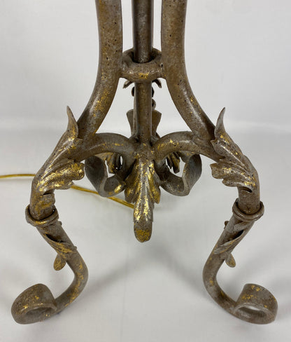 Pair of French Forged Iron Table Lamps — detail 5
