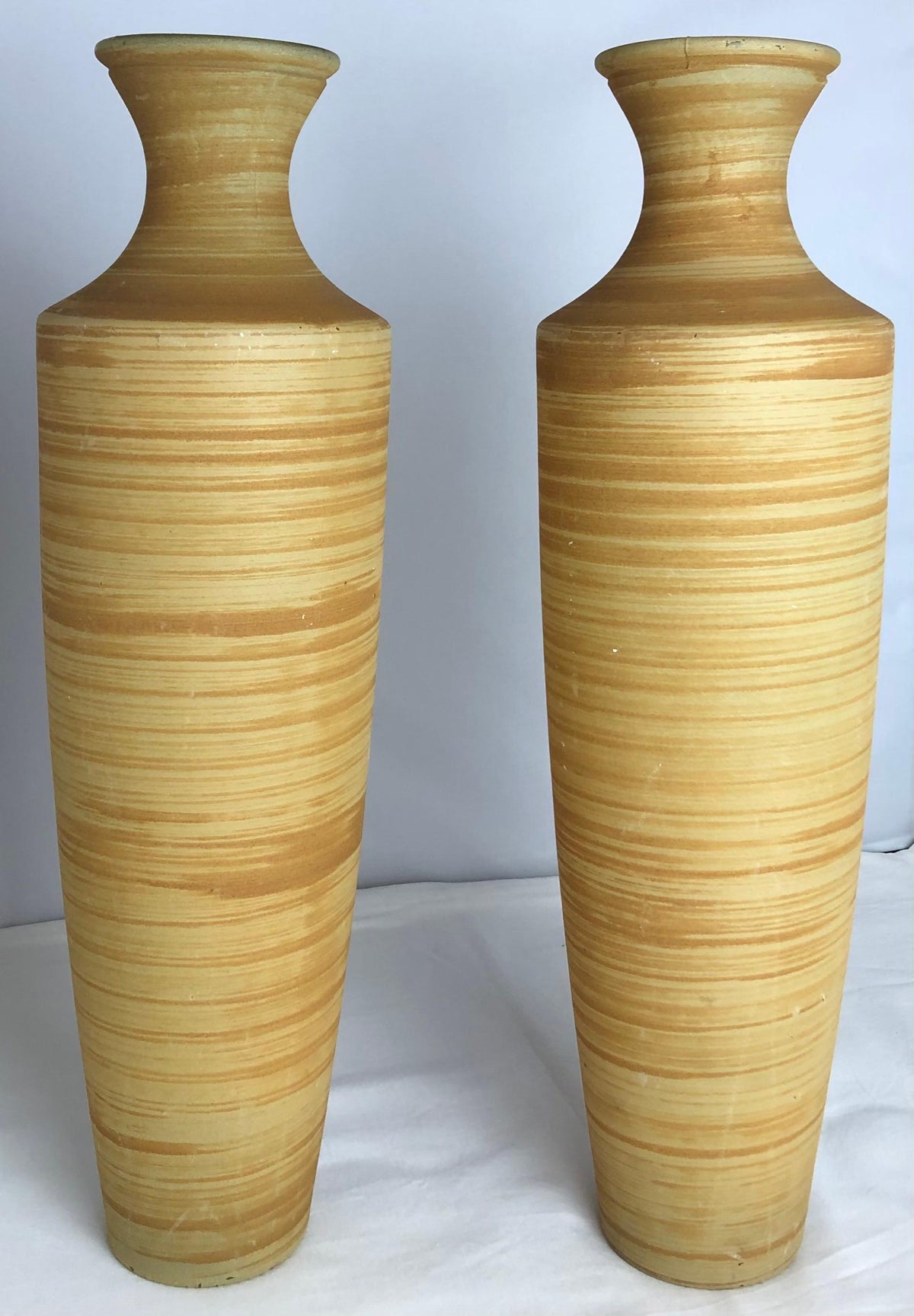 Pair of French Art Deco Style Glass Vases — detail 2