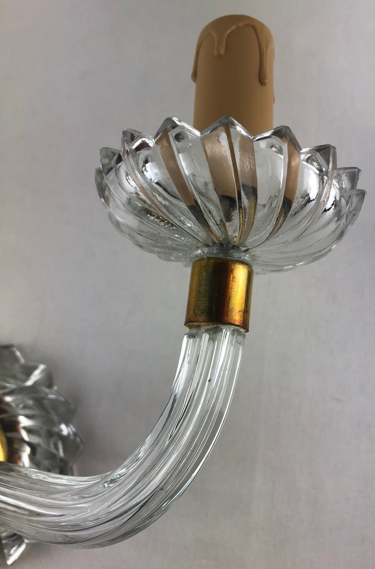 Pair of French Art Deco Sconces style Jules Leleu, circa 1930-40 — detail 5