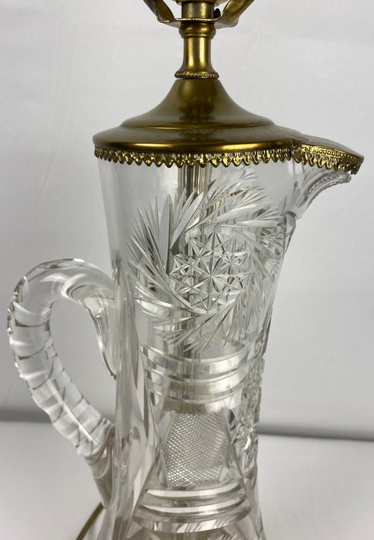 Waterford Style Crystal Table Lamp — detail 2