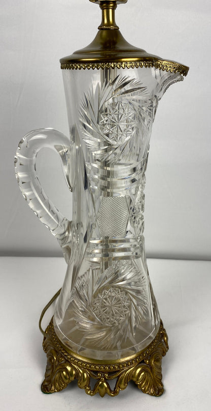 Waterford Style Crystal Table Lamp — detail 3