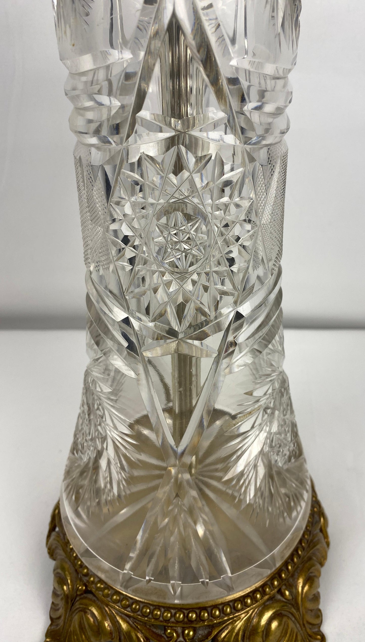 Waterford Style Crystal Table Lamp — detail 4