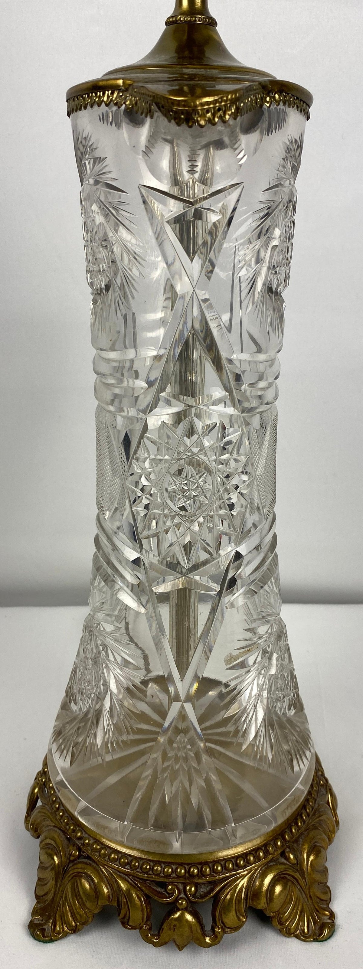 Waterford Style Crystal Table Lamp — detail 5