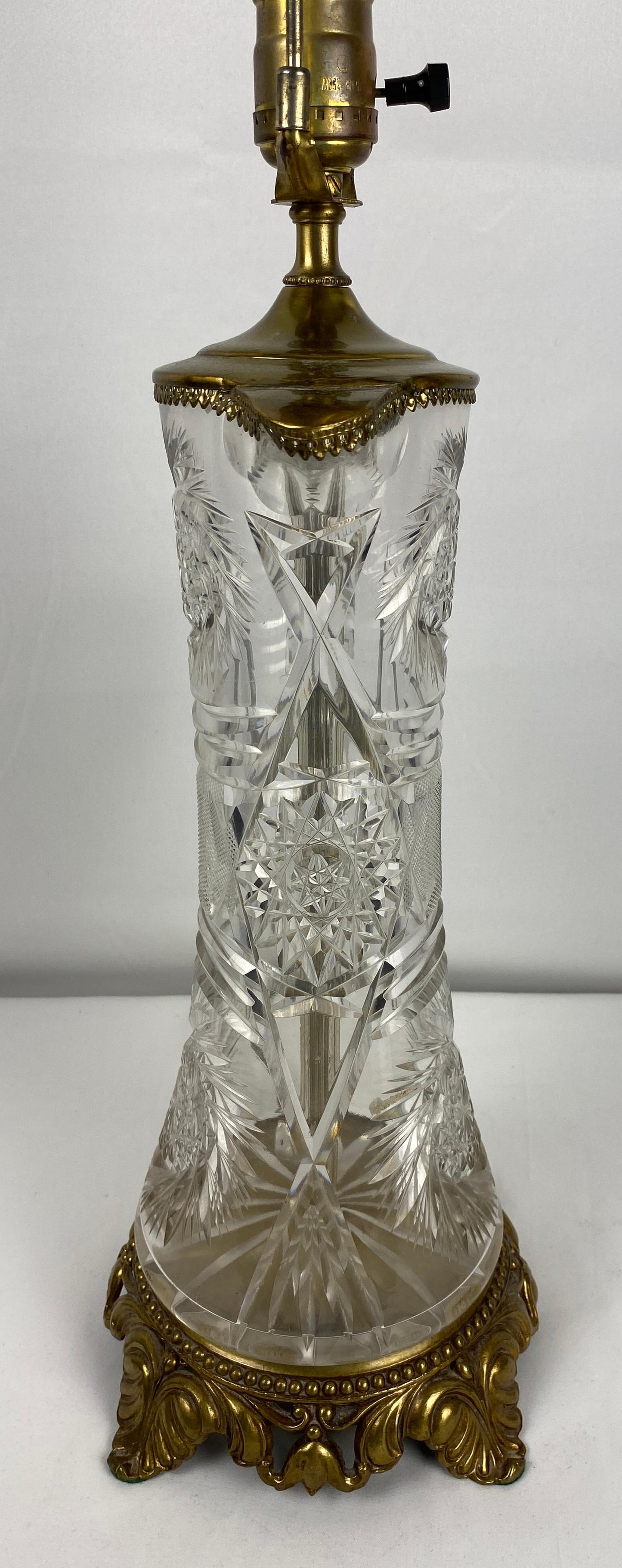 Waterford Style Crystal Table Lamp — detail 6
