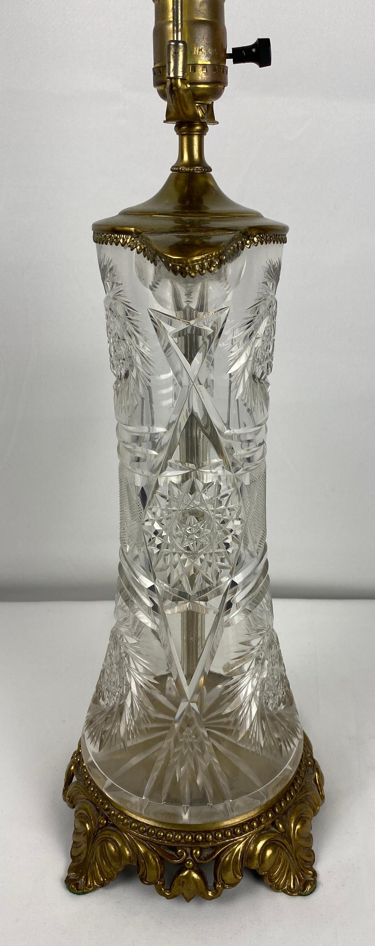 Waterford Style Crystal Table Lamp — detail 6