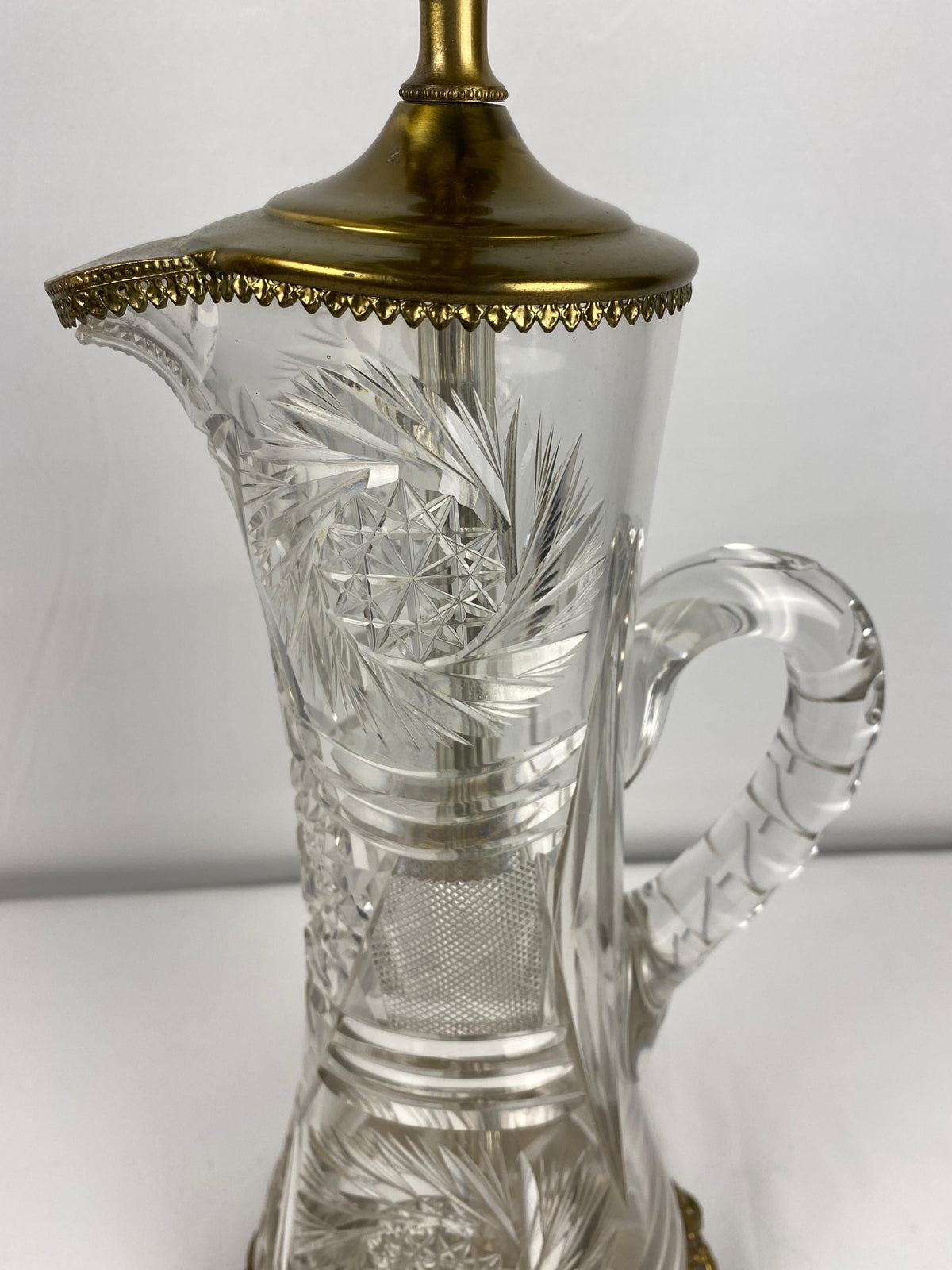 Waterford Style Crystal Table Lamp — detail 7