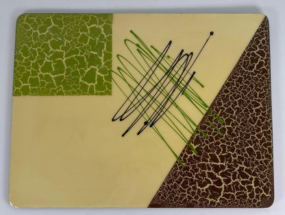 Mid-Century Modern 16-Piece Bar Vignette Set, Placemats, Coasters & Serving Tray — detail 3