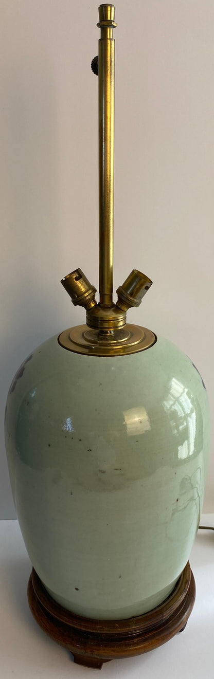 Blue and White French Porcelain Table Lamp — detail 3