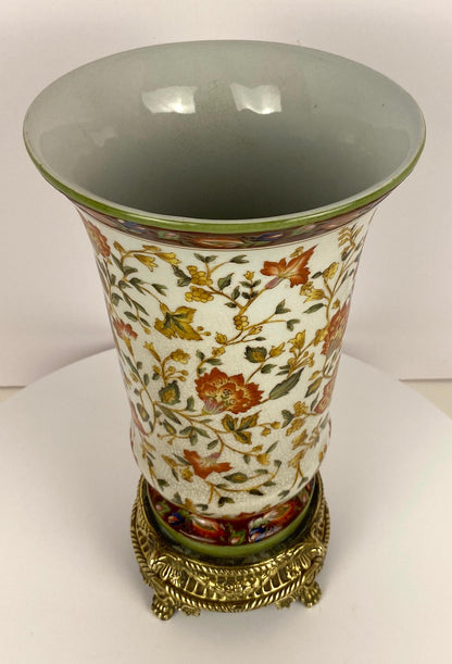19th Century Crackled Porcelain Vase Mounted on Bronze, dated 1896 — detail 11