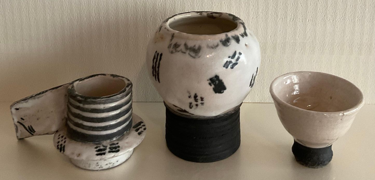 Japanese Style Ceramic Tea Pot and Cup Contemporary Zen — detail 3