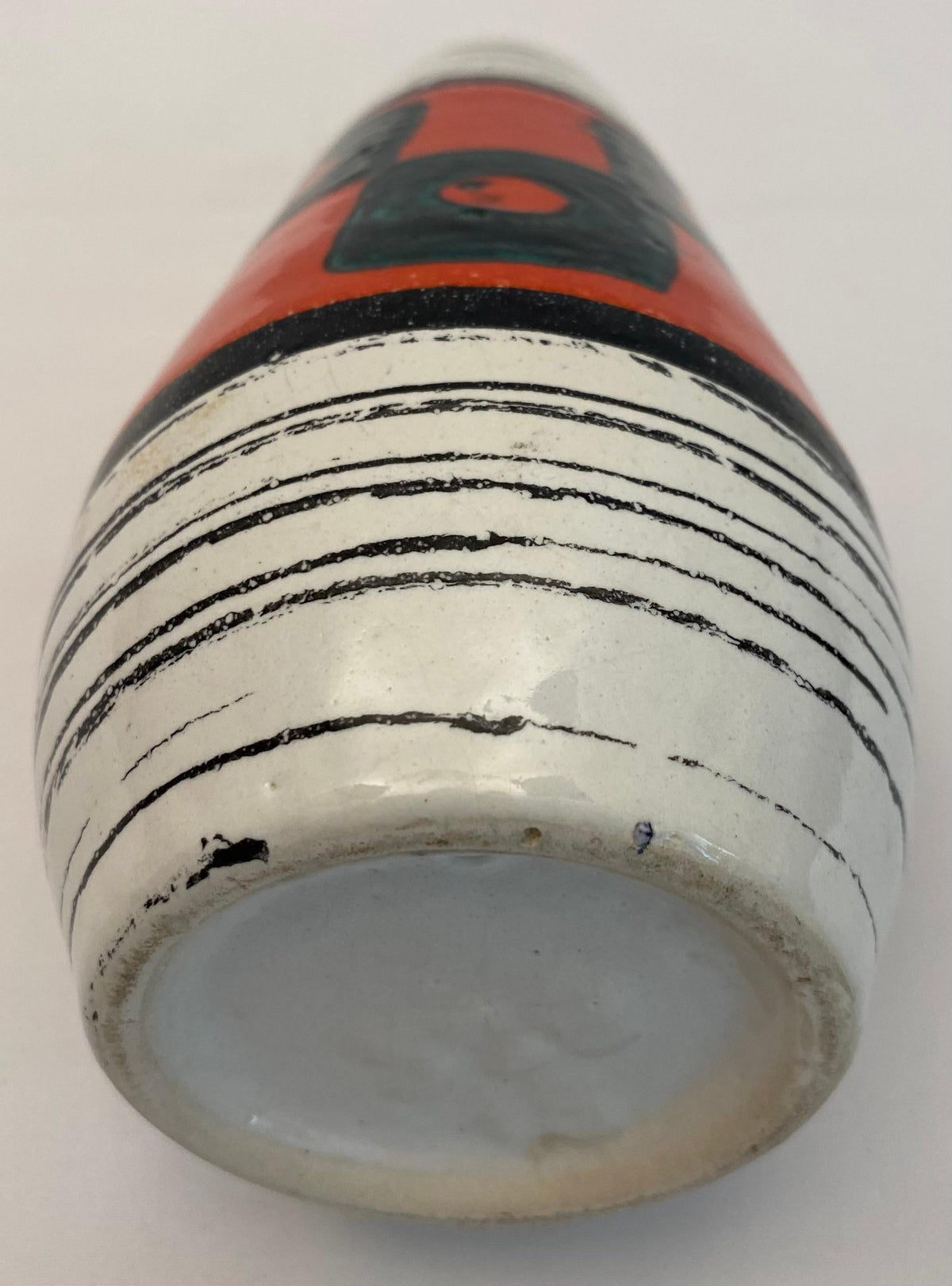 Small West Germany Ceramic Vase, Vintage Mid-Century Art Pottery — detail 2