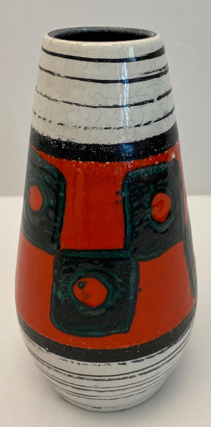 Small West Germany Ceramic Vase, Vintage Mid-Century Art Pottery — detail 6