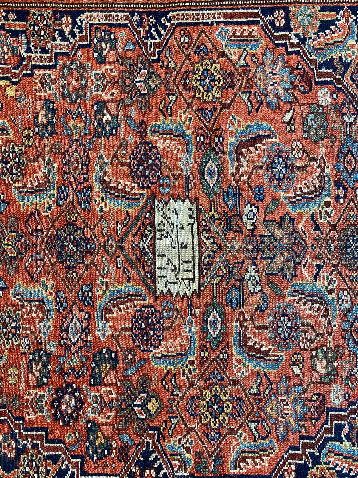 Handwoven Antique Runner Rug, Long Traditional Oriental Wool Rug — detail 11